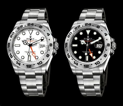 rolex explorer 2 white or black